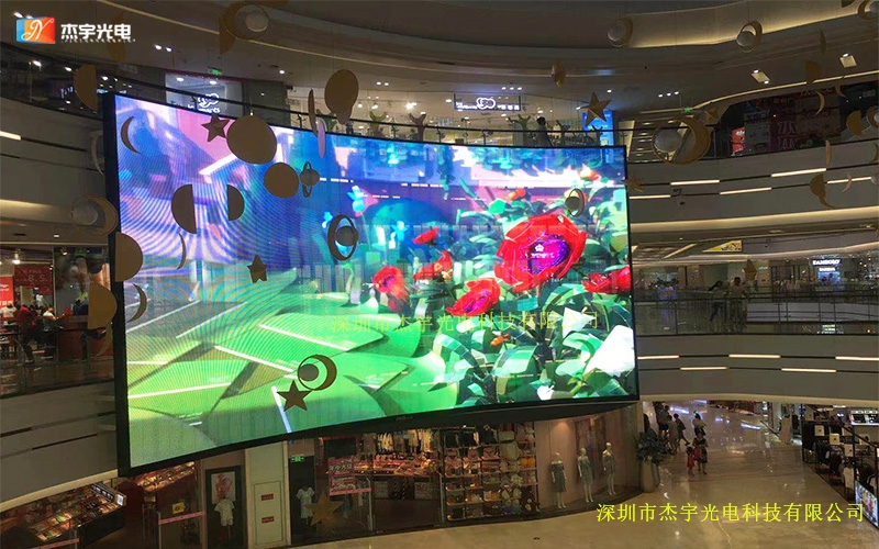 室内商场弧形LED透明屏